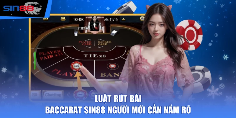 Luật rút bài Baccarat SIN88 người mới cần nắm rõ